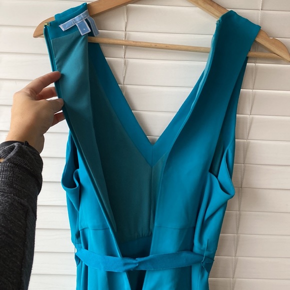 Draper James Turquoise Dress Sleeveless Scalloped Tie Waist Size 4 - Picture 10 of 10